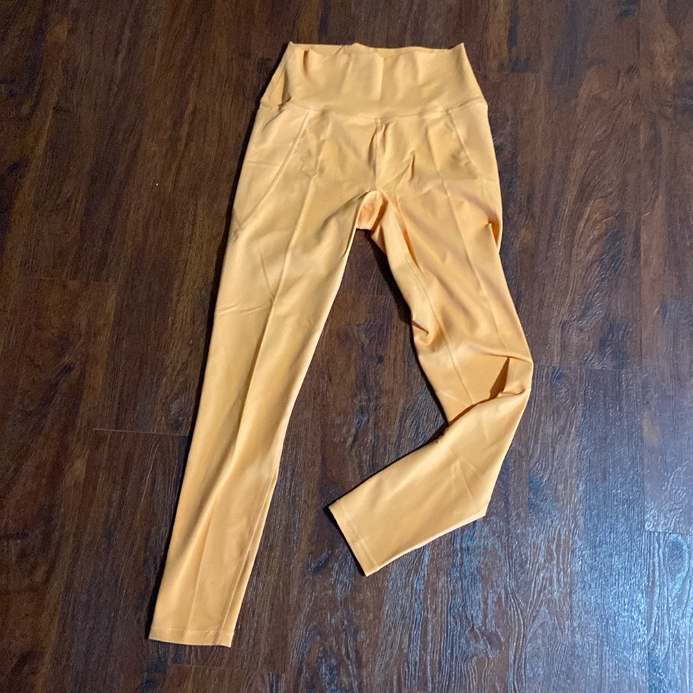 Mona B orange work out yoga pants leggings